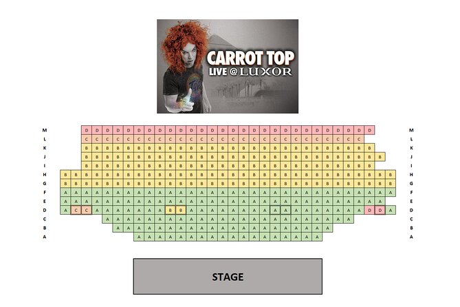 Carrot Top at the Luxor Hotel and Casino - A few practical details that matter