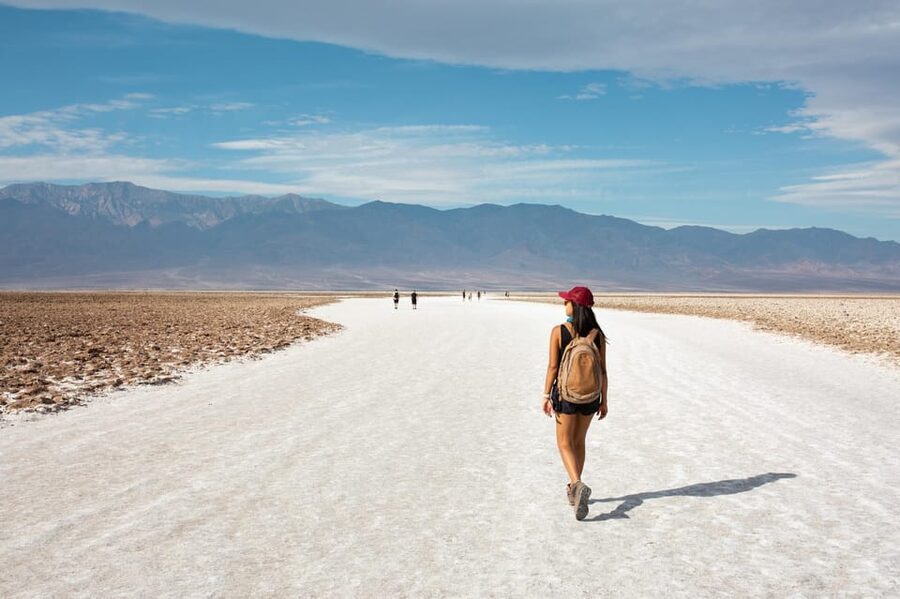 Death Valley an Mojave Desert VIP Small Group Tour Las Vegas - Reading the folds at Zabriskie Point