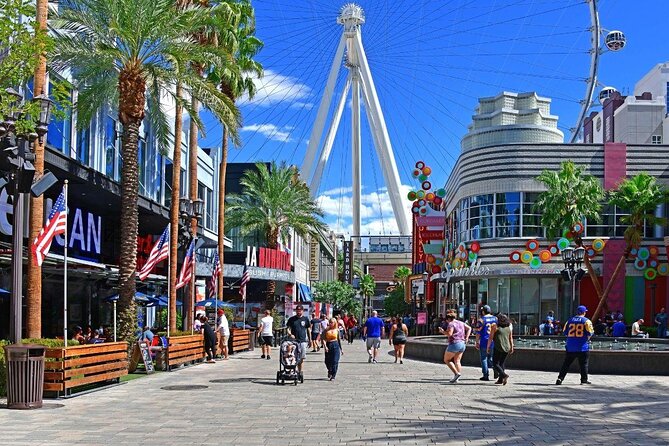 Fly LINQ Zipline at The LINQ Promenade in Las Vegas - From the Promenade to the launch tower