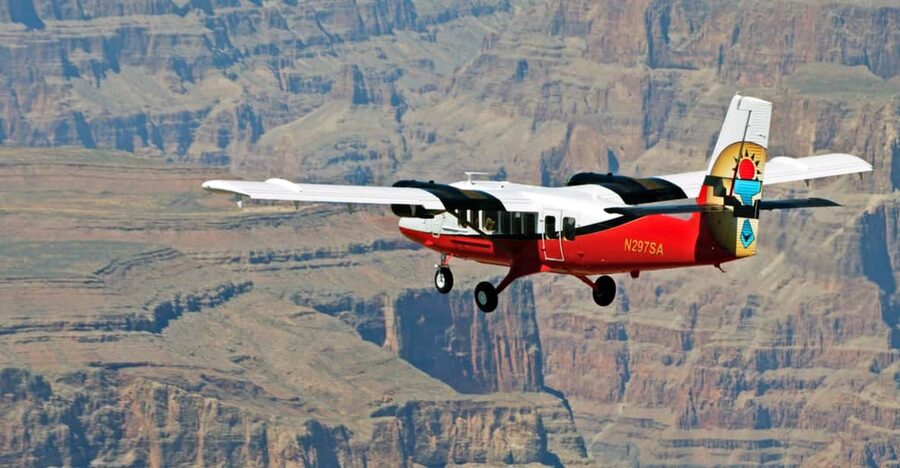 From Las Vegas: Grand Canyon West Rim Airplane Tour - The Grand Canyon from above