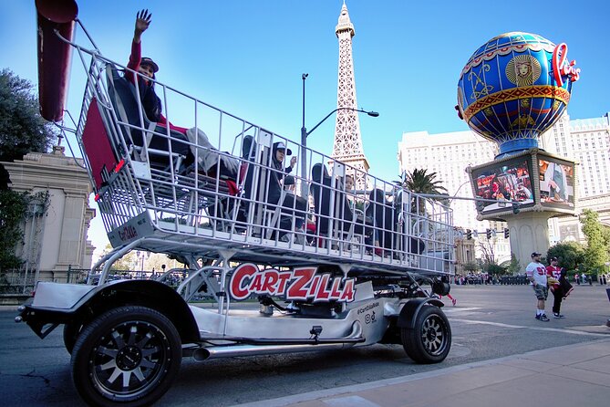 Giant Shopping Cart Limo Ride in Las Vegas - Why the evening ride often makes sense