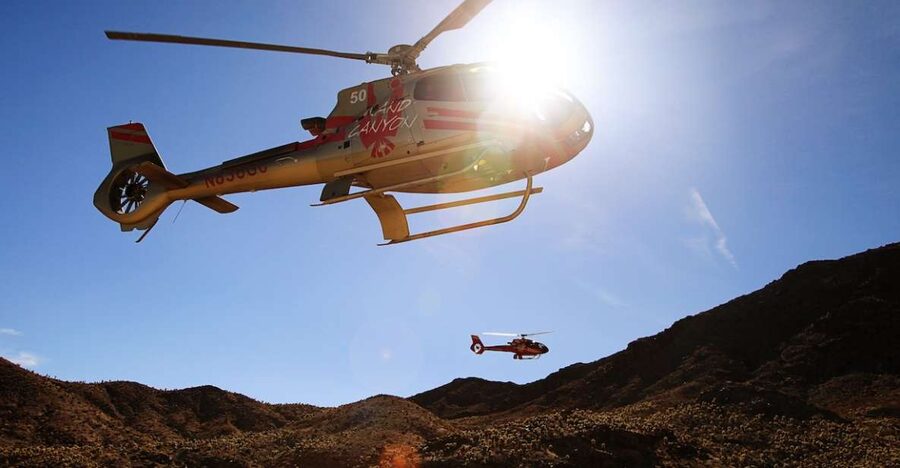 Grand Canyon Helicopter Landing Tour with Vegas Strip - Crossing Hualapai land into Grand Canyon West