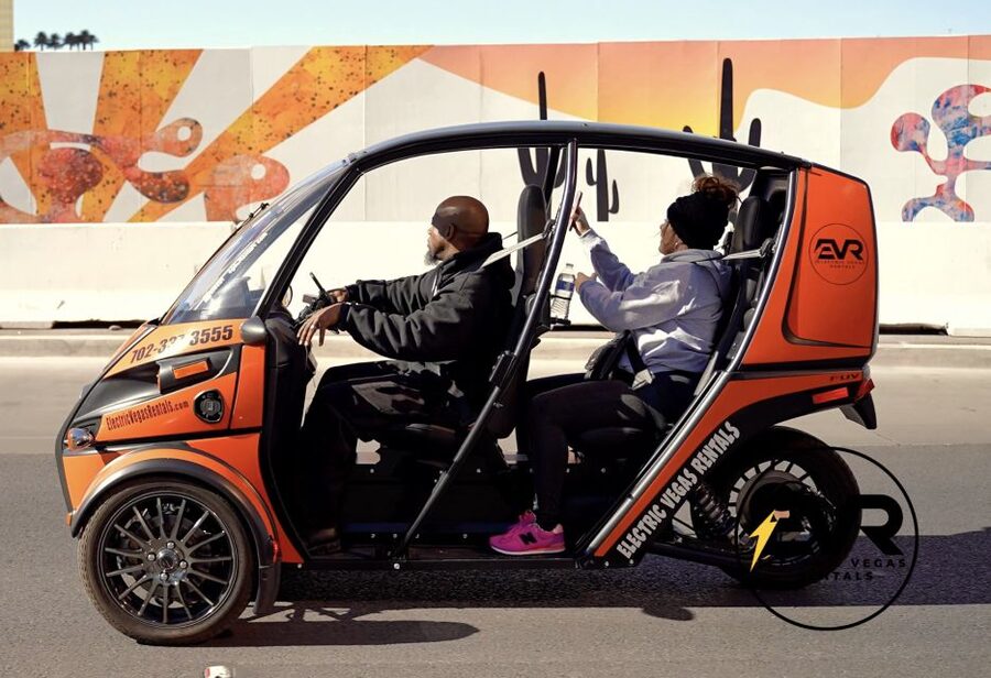 Las Vegas: Self-Drive Strip Tour in an Electric EVR car - Resorts World, Circus Circus and AREA15