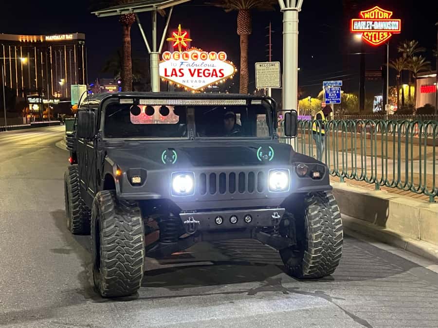Las Vegas Strip Sightseeing Tour in a Military Hummer - Starting with the Welcome sign