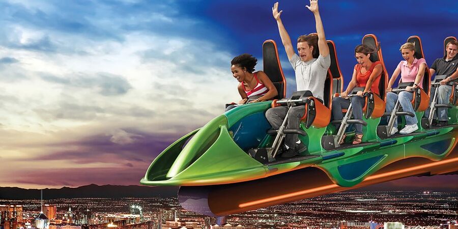 STRAT Tower Thrill Rides Admission - X-Scream: a slow look over the edge